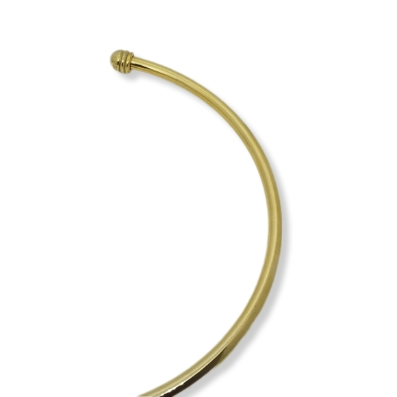 VINTAGE MODERNIST STATEMENT GOLDTONE COLLAR NECKLACE WITH RED ENAMEL PENDANT - Picture 4 of 7
